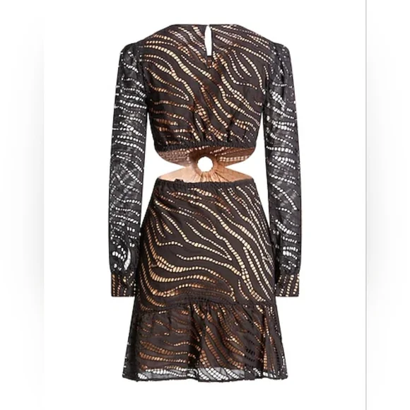 Micheal KorsZebra Eyelet Cotton Cutout Dress - Picture 2 of 8